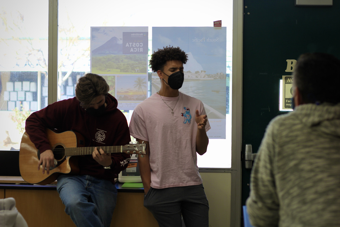 Band students perform valentines serenades