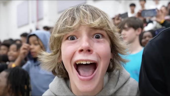 A screenshot from a popular YouTube video shows 67 kid, who is recognized nationally by all who know the trend.