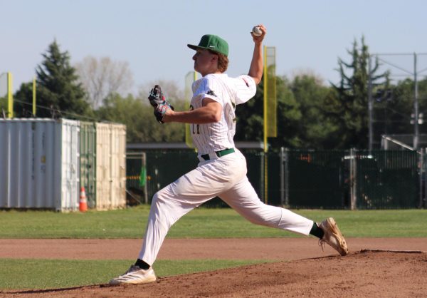 Pitcher Joey Dormann on the mound.