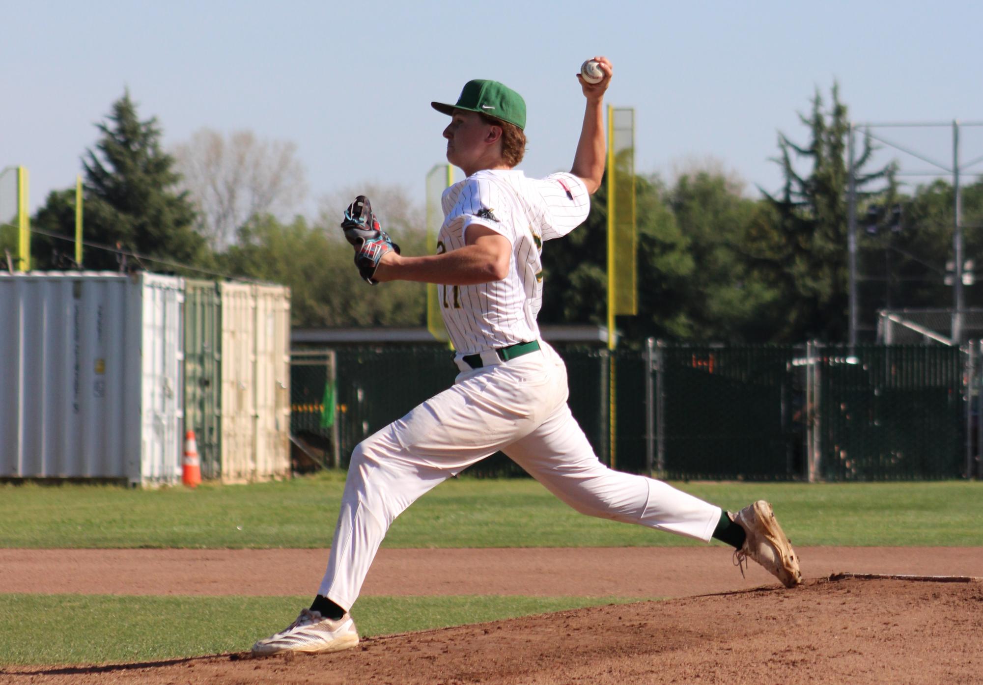 Pitcher Joey Dormann on the mound.